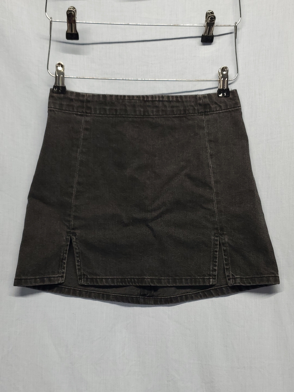 BDG Washed Charcoal Mini Skirt with Front Slits #13